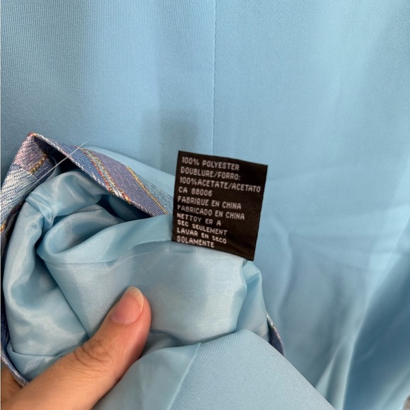 Terramina Women's Jacket Blazer Pastels Blue Pink Church Formal Special Gold 8 - Picture 6 of 6